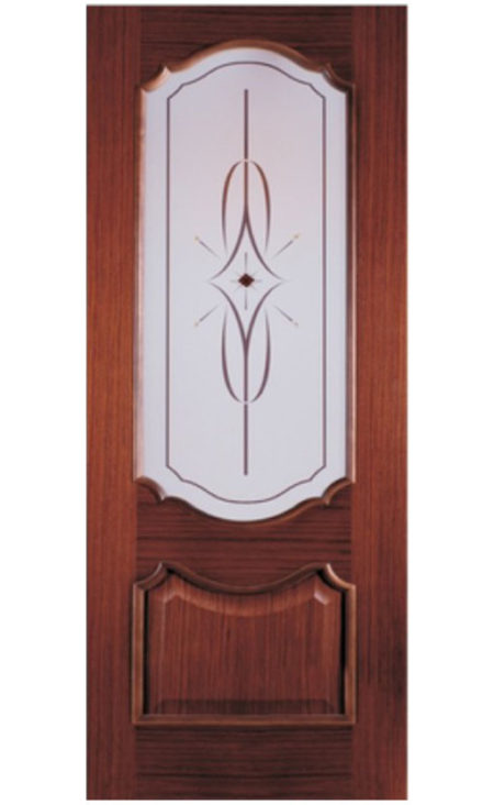 Шпонированная дверь с багетной рамкой Ампир 1